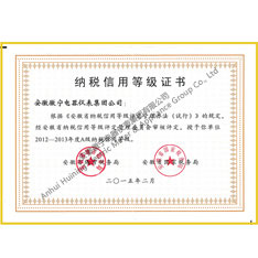 Tax credit grade certificate